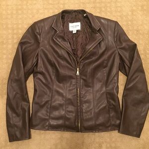 Cole Haan Signature Brown Leather Jacket Small